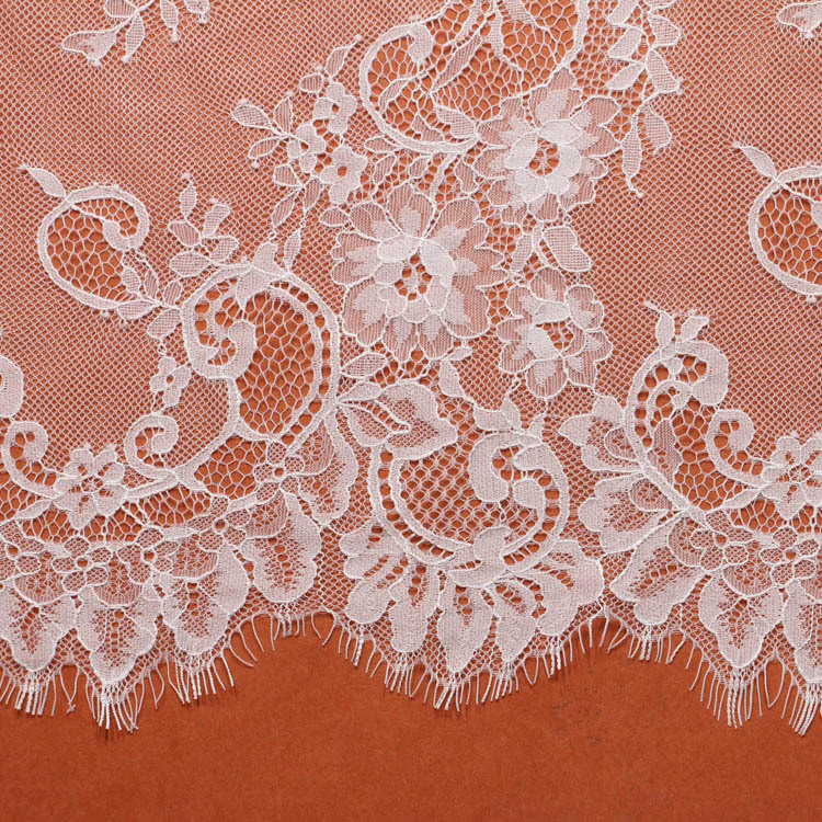 Green Environmental Protection Eyelash Lace Fabric for Wedding Dress