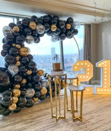 110pcs Balloon Arch Garland Kit Chrome Gold Latex Black Balloons Wedding,Party Birthday Balloons