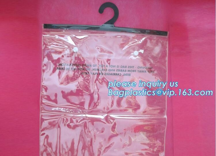 hanger bag with zip lock on the top,Frosted Zip lockk bag EVA PVC hanger bag for clothes, EVA frost drawstring bag, Froste