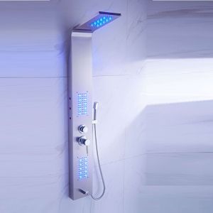 China New Design Stainless Steel LED Shower Faucet/Shower Column/Shower Panel on sale