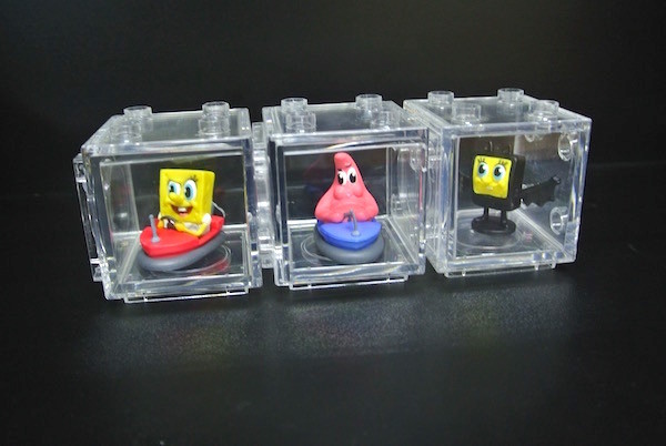 Multifarious Spongebob Collectible Figures Transparent Box For Decoration