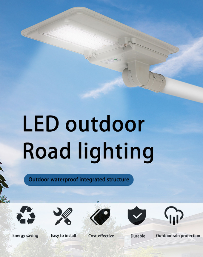 Waterproof All In One Solar Street Lights Luminaires With Die Casting Aluminum Housing