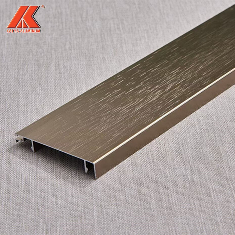 Brushed Anodized Aluminum Skirting Board For Flooring Kitchen Toe Kick