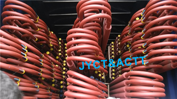 Customized U Bend HFW Sprial Fin Tubes , Welded Continuous Bolier Fin Tube