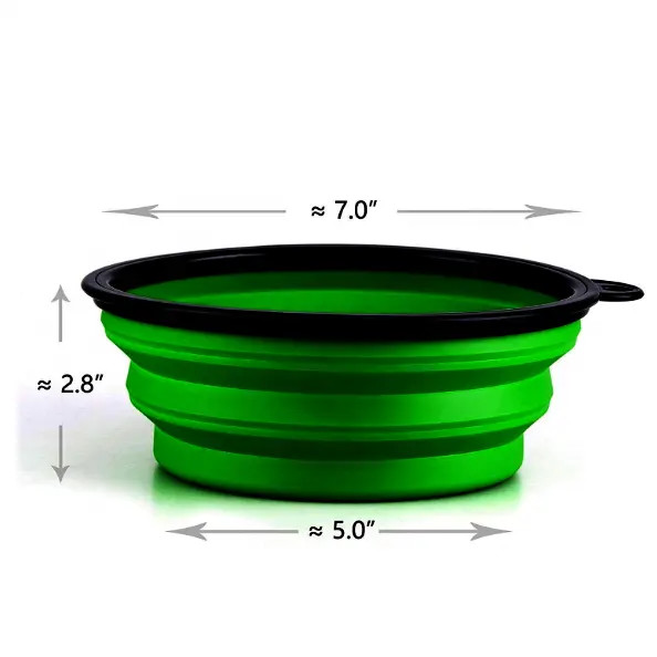 Collapsible Silicone Pet Suppliers Bowl Harmless 2 Pack For Travel