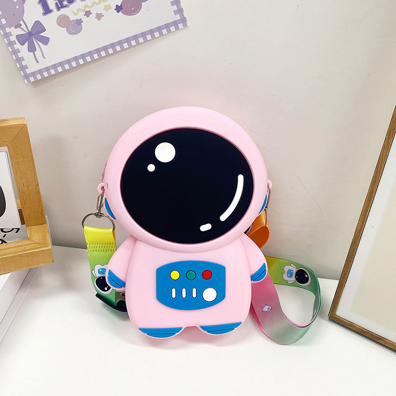 Astronaut Silicone Pencil Pouch Bpa Free For Stationery Storage School Supplies Pencil Case Cartoon Makeup Bag For Kids