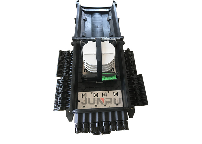 FTTH Fiber Optic Drop Cable 96 Core Fiber Optic Splice Black Closure Joint Box PP+GF