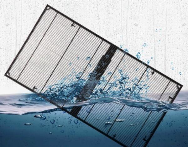Outdoor Advertising Transparent LED Display Panel , Adhesive Super Slim LED