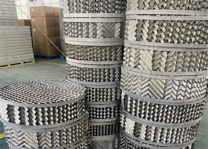 Petrochemical Field SS316 Metal Structured Packing In Distillation Column 450y