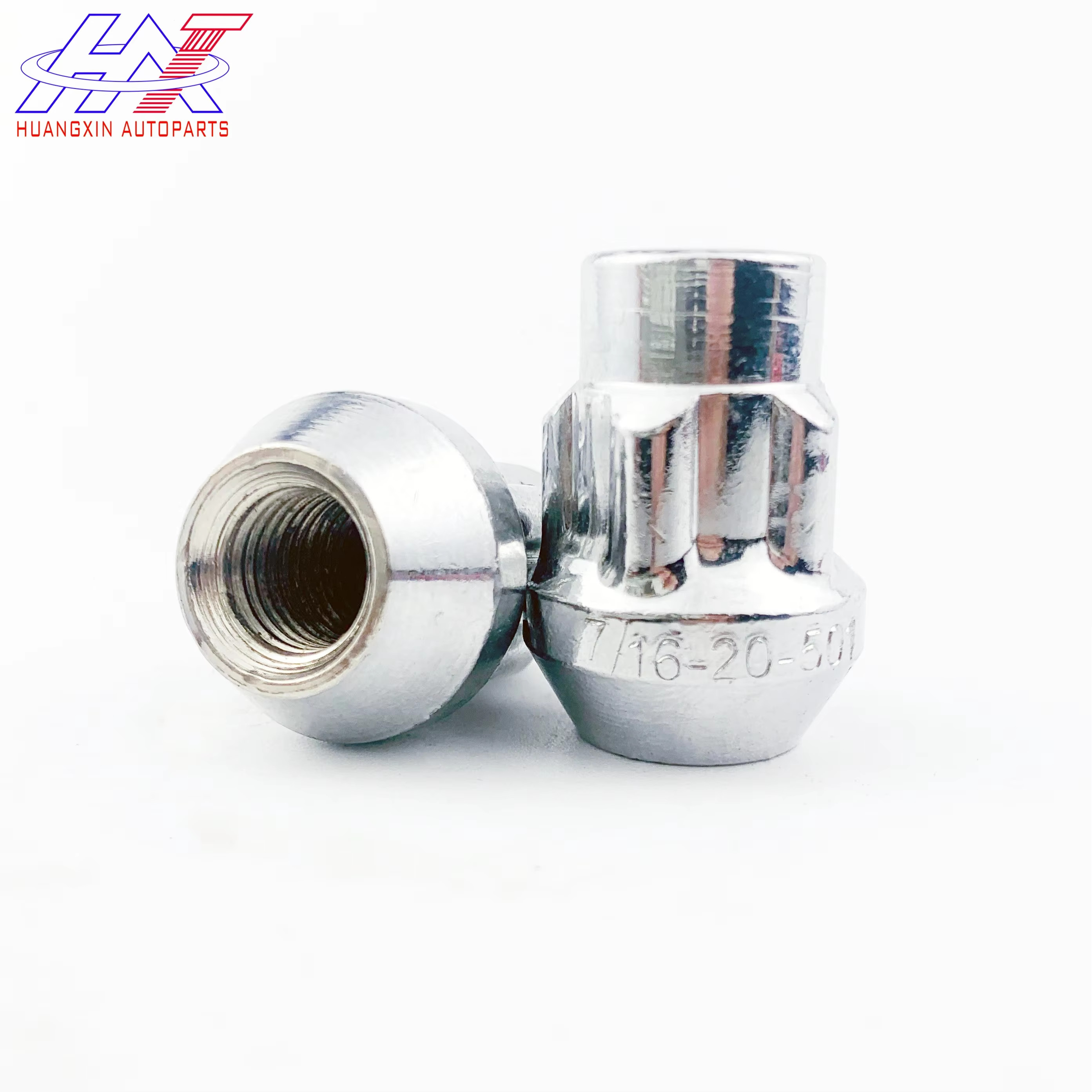 Steel Silver 3802 Car Wheel Lock Nut Set Anti-theft Nut Screw 7/16-20 Fine Thread 10 Grade for Hyundai Elantra 2007-2018