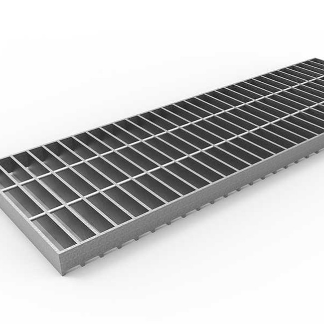 Untreated 253/30/100 Carbon Steel Grating Gutter Cover / Gutter Foot Pedal