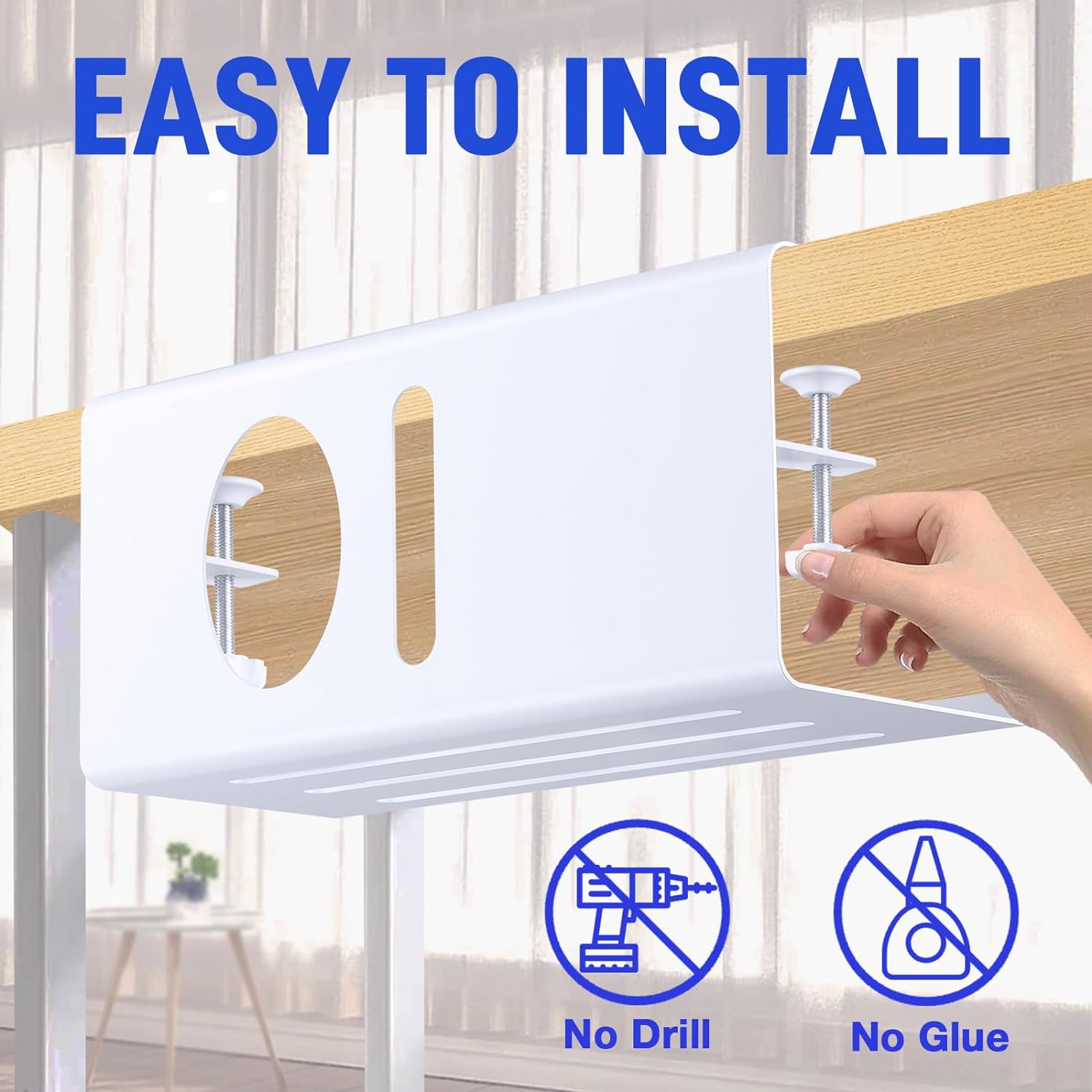 Under Desk Cable Management Tray Office Organizer Cable Raceway Desk Cable Organizer