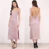 Buy cheap Sexy Satin Summer Midi Dress Women with Slit from wholesalers
