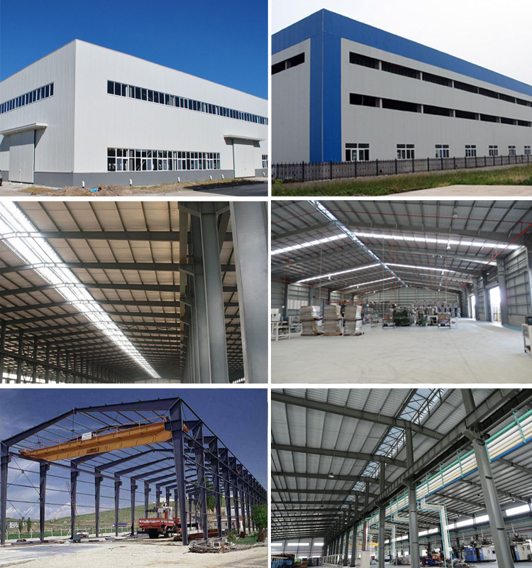 Prefabricated Steel Structures Commercial Warehouse / Steel Metal Buildings Sheds Construction