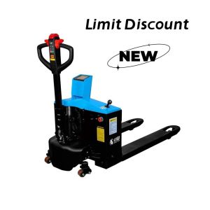 Solid Rubber Tire Electric Pallet Jack 3-5 Mph Speed 3-6 Feet Lifting Height