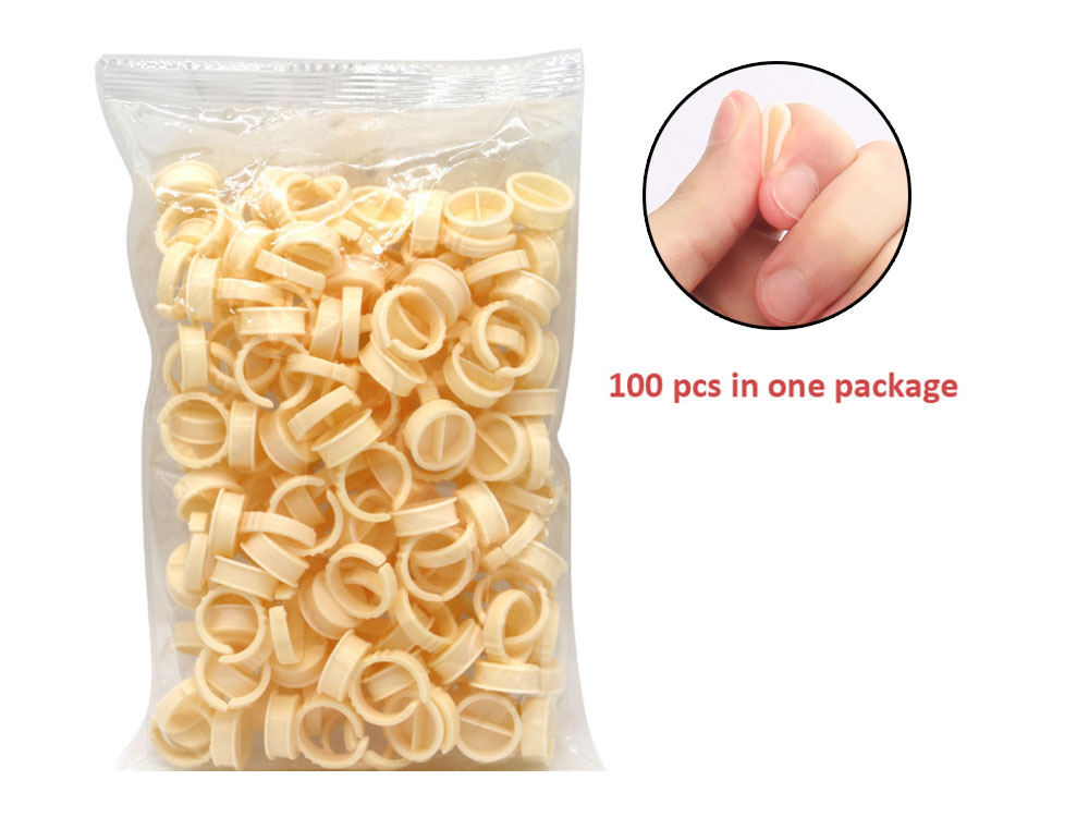 Disposable Microblading Accessories Tattoo Pigment Ring Cups Soft Silicone And Plastic Material