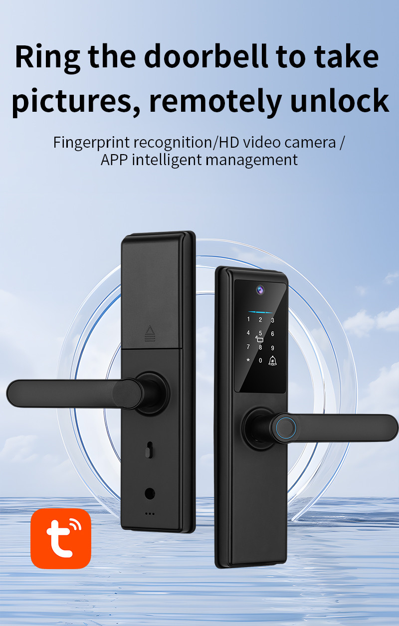 Camera Smart Door Lock 5050 Mortise Fingerprint Passcode Lock