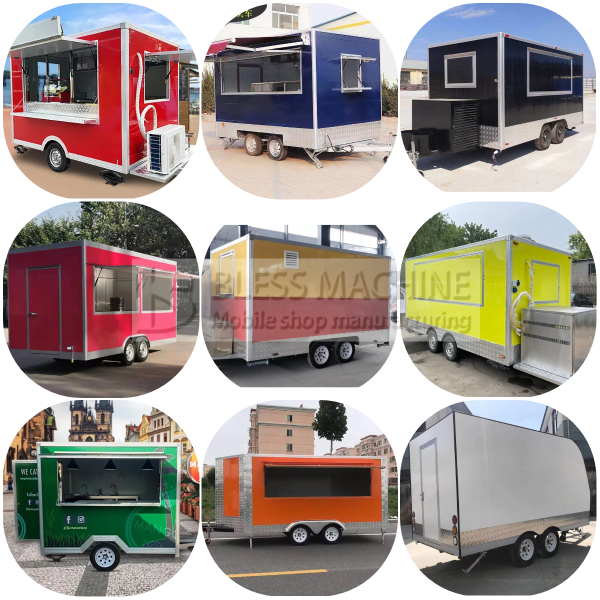 40kms per hr Mobile Coffee House Fast Food Restaurant Tow Trailer with Second Floor