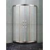 Buy cheap Rose Gold and Mirror Stainless Steel Quadrant Shower Enclosures With Two Center from wholesalers