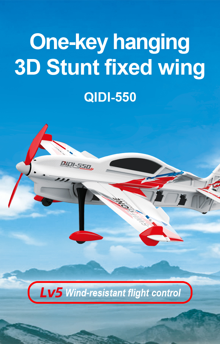 Electric Power Source A550 Four Channels Mini Size Aerobatic Flying 3d 6g Rc Airplane Toys Rtf 10mins Playing Time