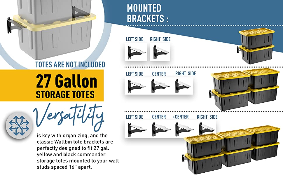 Stocked Wall-Mounted Storage Shelf Tote Rack for Ceiling Mount Garage Storage Rack