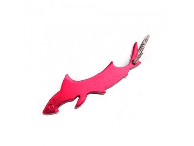 Marine Aluminum Shark Keychain Bottle Opener,Cheap promotion gift, anodized color Saxophone shape keychain bottle opener