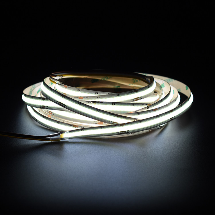 8W/M FCOB CCT 640 LEDs Light Strip High Density Flexible FOB COB 10mm PCB Board With Linear Dimmable