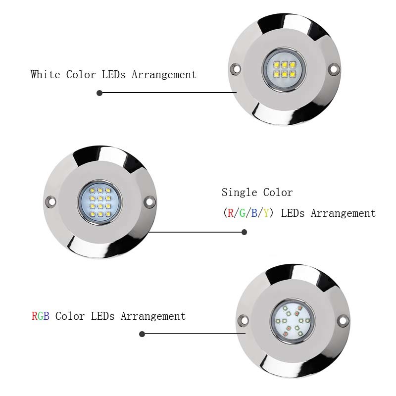 60W Underwater LED Lights OEM Service Accepted For Boat Pool Fountain Dock