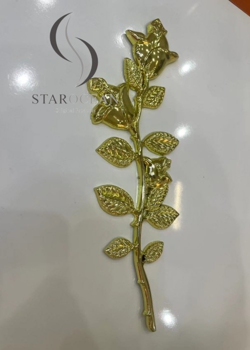 Plastic Rose Coffin Ornaments , Coffin Fittings For Coffin Lid Decoration PF13