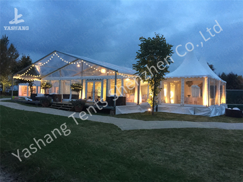 PVC Fabric Cover Clear Top Tent / Clear Canopy Tent With Aluminum Profile