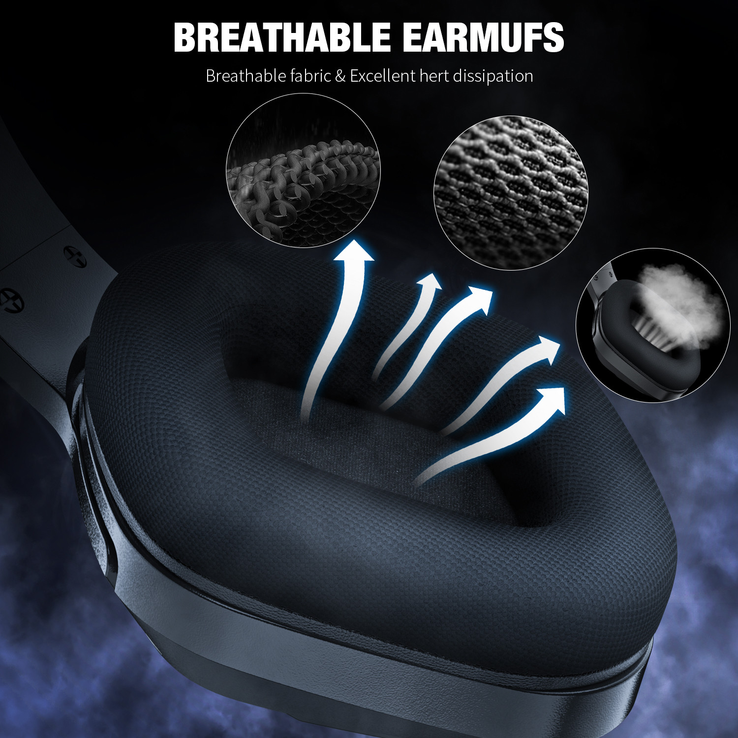 50mm Driver Braided Cable Gaming Headset Headphones 100mA Onikuma X9