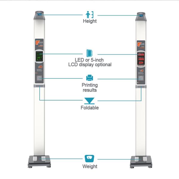 Accurate BMI Tracking Made Easy with Weight Scale and Height Meter Automatic Machine