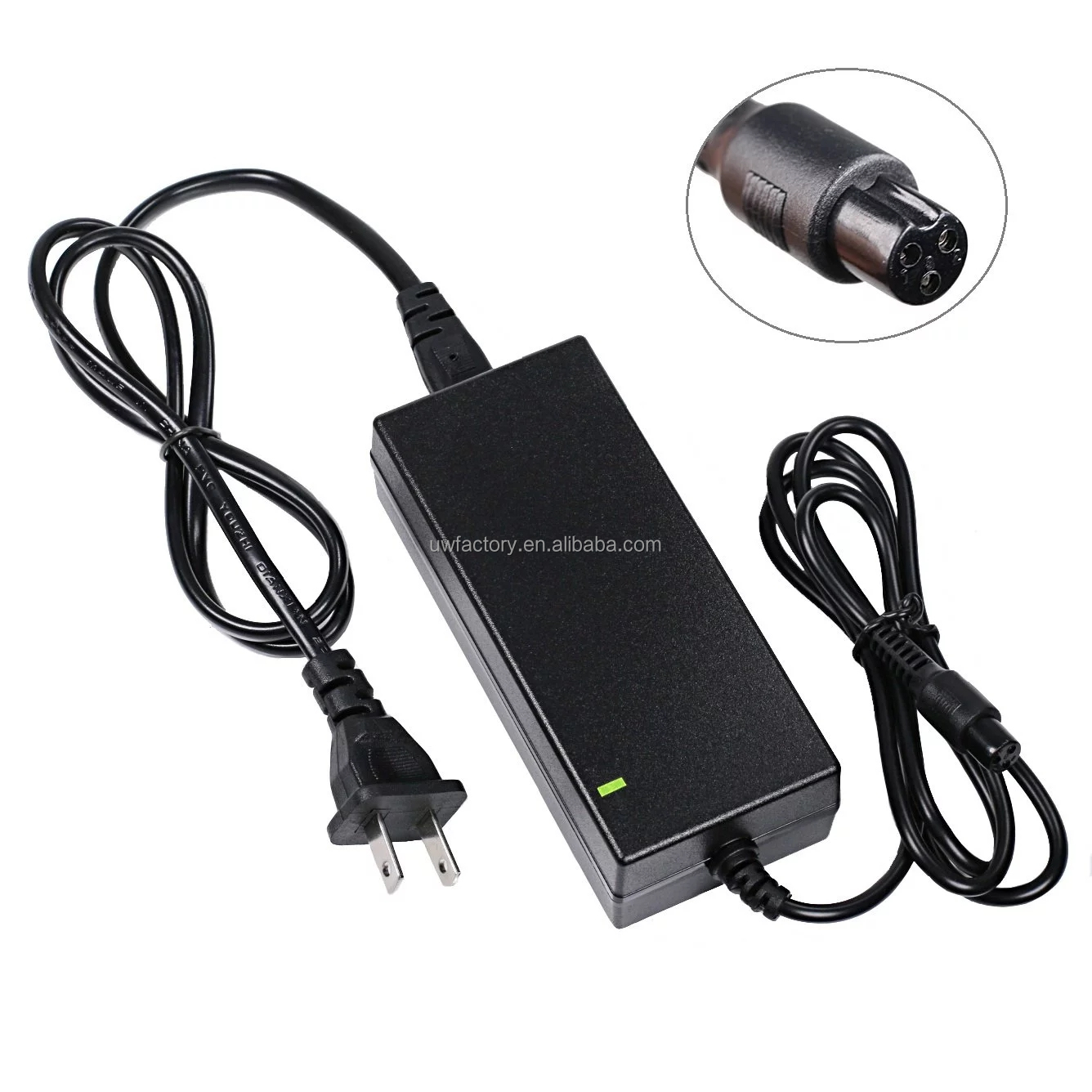 Multi-Protection Safety Protection 1.5A 2A Lithium Battery Charger for Electric Scooter 12V/24V/36V/48V/60V Output Voltage