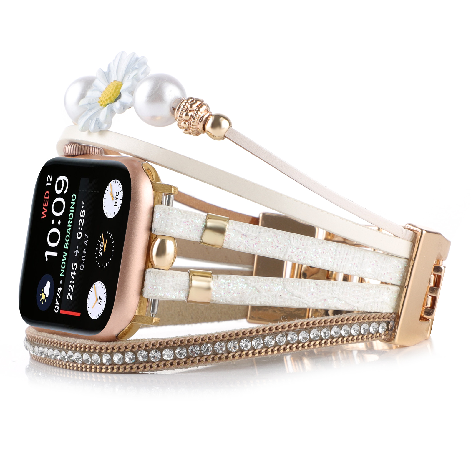 DHL.UPS.FEDEX.EMS Trendy Zou Chrysanthemum Decorative Smart Watch Band