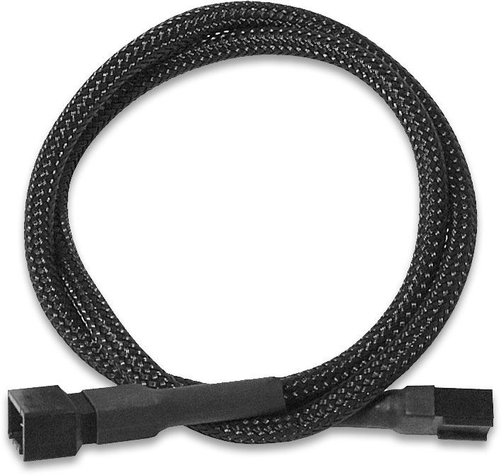 4-Pin PWM to Dual PWM Sleeved Computer Case Fan Power Adapter Cable