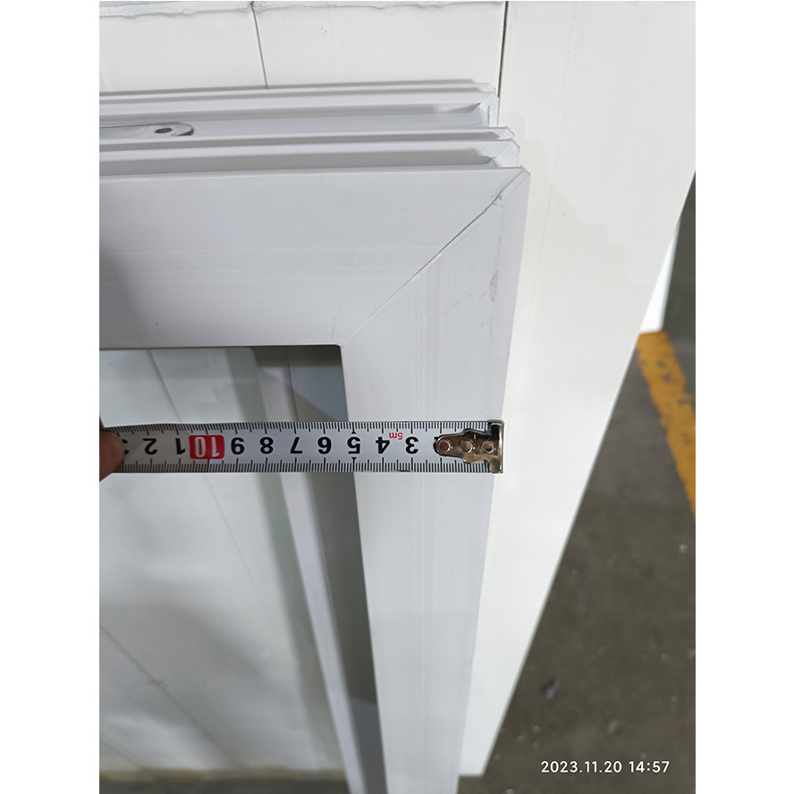 80mm UPVC Double Glass Sliding Window With Screen Net And Crescent Lock