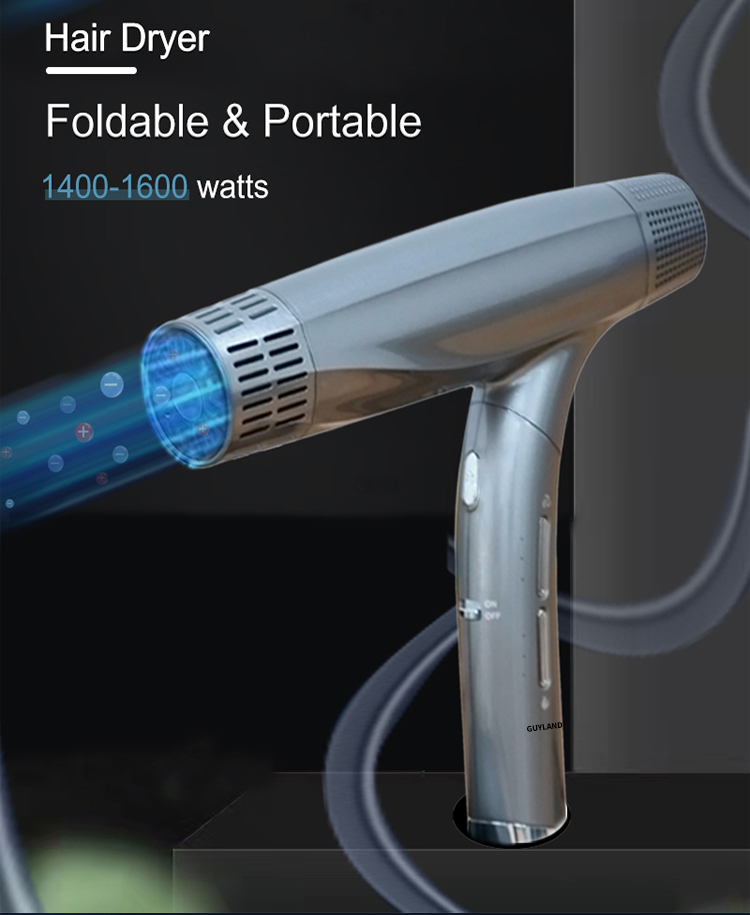 Powerful 1600W AC Motor Electric Hair Dryer Positive & Negative Ion With Diffuser