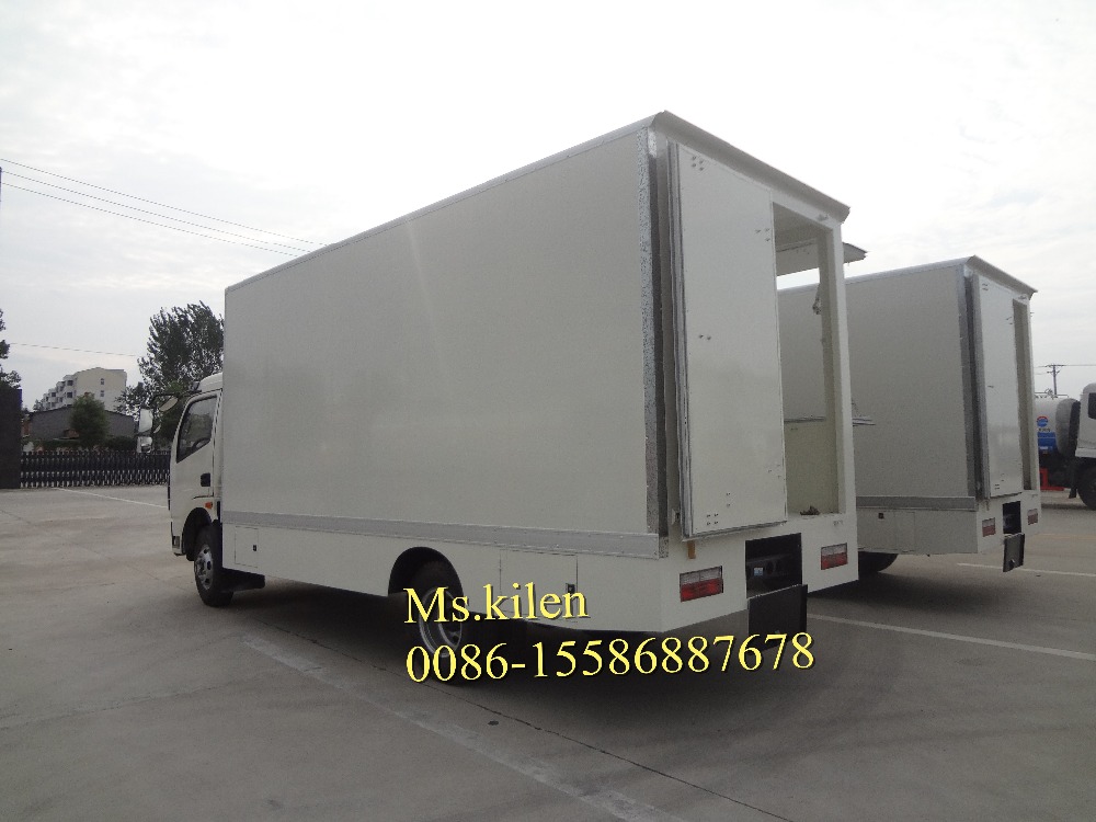 Small Cargo Van Truck Food Vending Truck Left Steering Manual Transmission