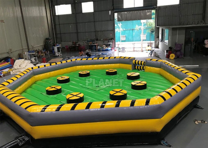 Meltdown Mechanical 8m Dia Total Wipeout Inflatable For Rotating Obstacles Games