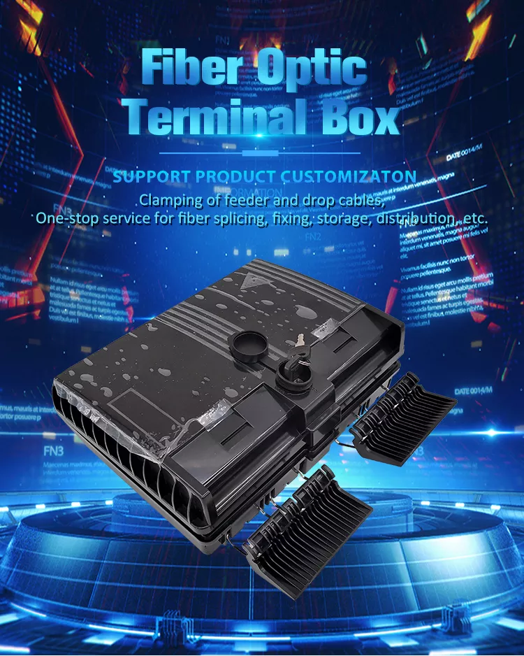 Outdoor 16 Core Fiber Optic Termination Box With SC Splitter Nap Ftth Fiber Distribution Box Fiber Termination Box