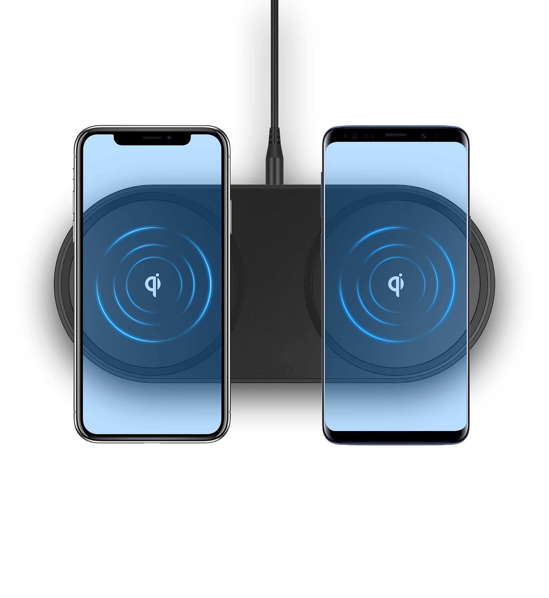 PU Fabric Texture 12V 4A Qi Wireless Charger Pad 15W Fast Charger