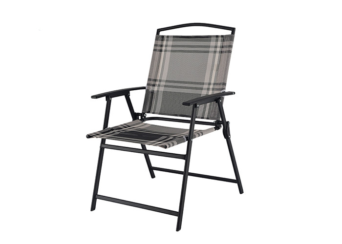 Steel Foldable Textilene Garden Chairs Powder Coating Color