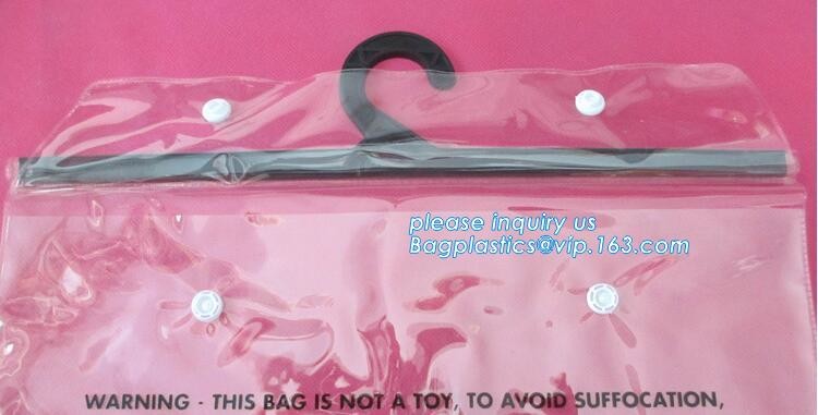 hanger bag with zip lock on the top,Frosted Zip lockk bag EVA PVC hanger bag for clothes, EVA frost drawstring bag, Froste