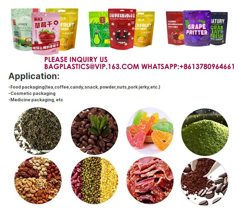 Opaque Foil Pouch Food Grade Bags For Long Shelf-Life Storage Resealable Standup Bags