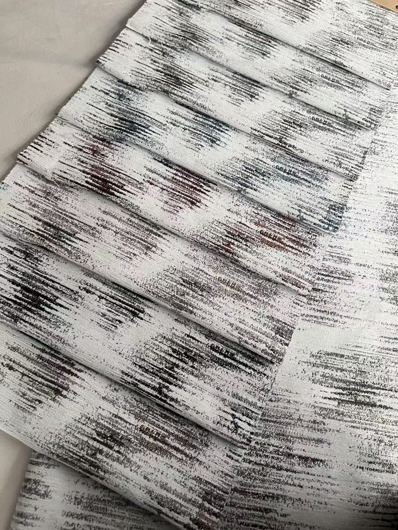 Polyester Chenille Weave Curtain Fabric With Yarn Dyed Pattern