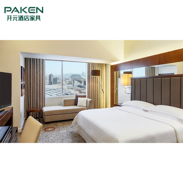 Concise Design Hotel Bedroom Furniture With Headboard Cladding