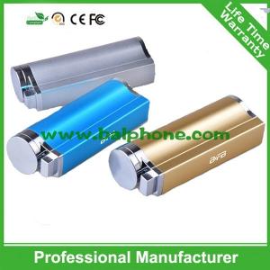  Full Capacity Metal Cigar Lighter External Power Bank 2000mah Powerbank, Mobile Battery Manufactures