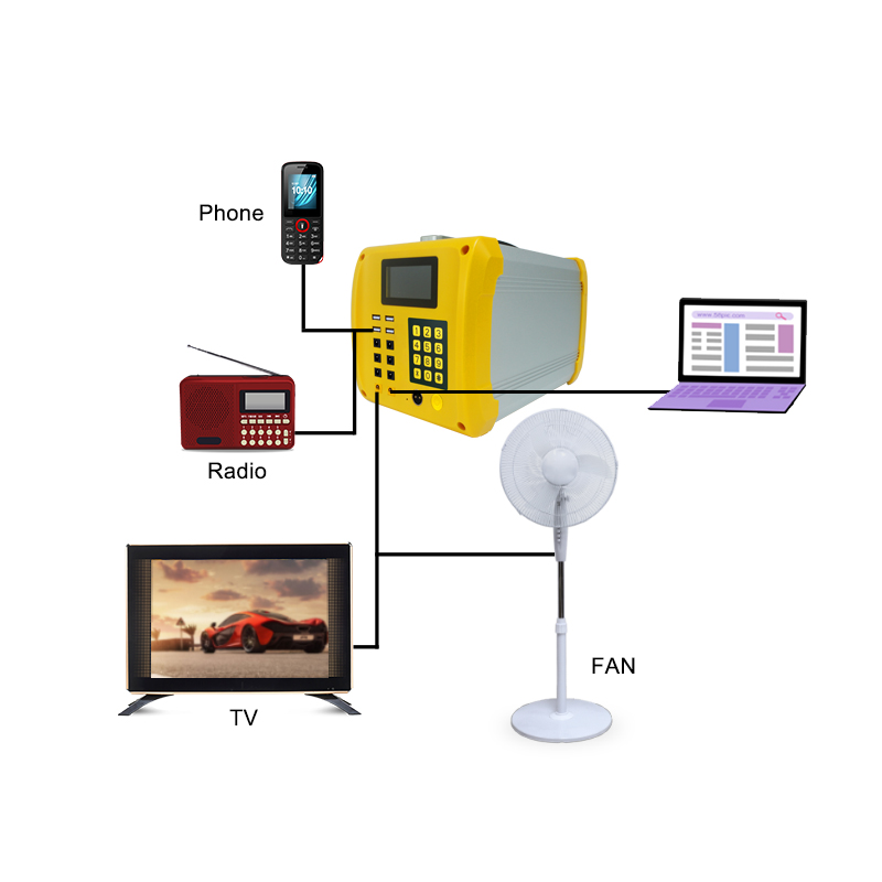 100 watts 200w 500w africa off grid paygo technology pay as you go portable solar home generator system kit with tv