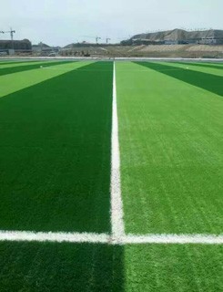 Diamond Shape Football Soccer Artificial Turf Dark Light Green Color