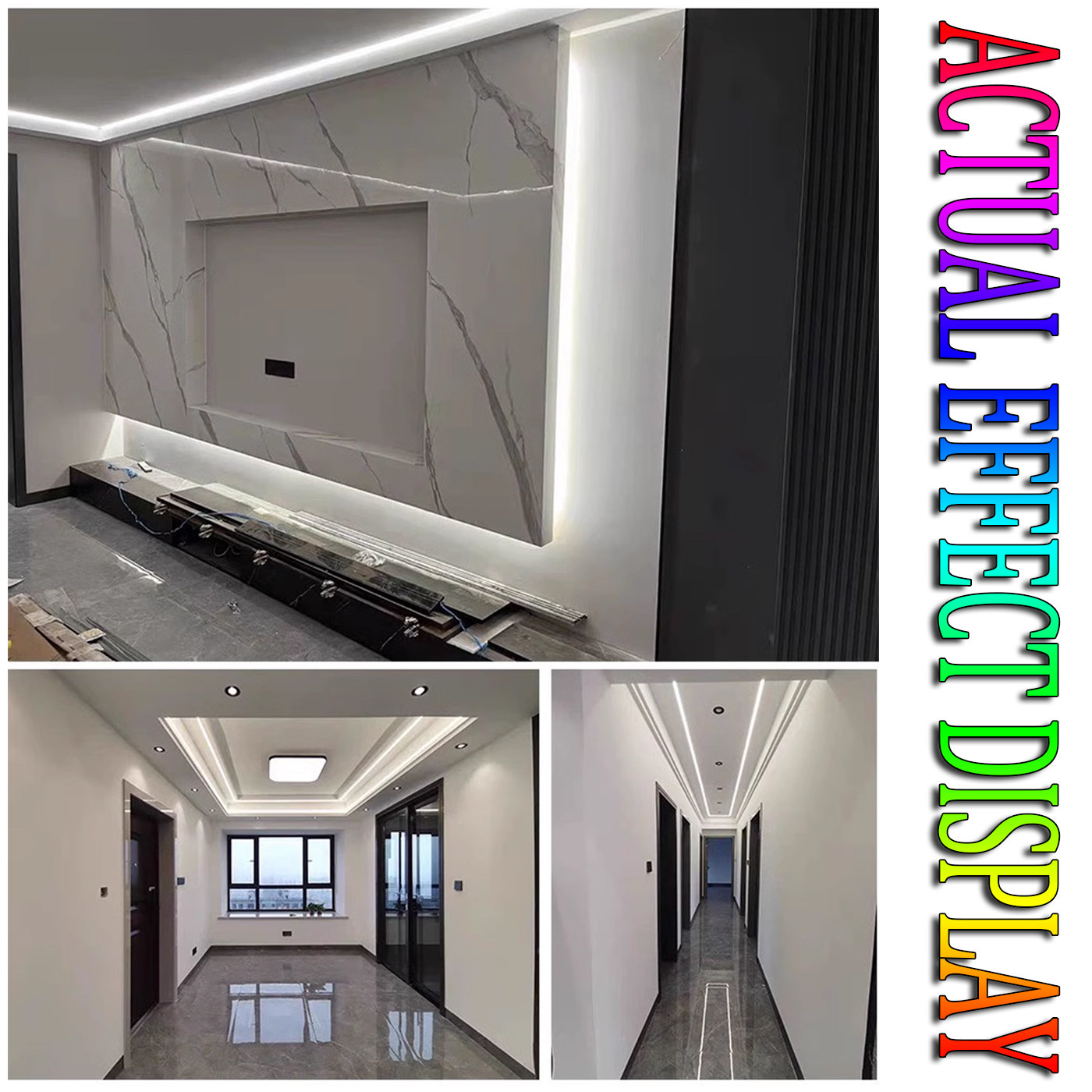 24V Low Voltage Bare Board Led Light Strip Self-Adhesive Light Trough 20 Meters No Voltage Drop 12V Three-Color Soft Light Strip Linear Light Source